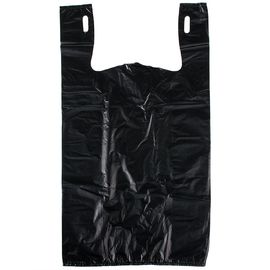 Plastik Grocery T Shirt Bag Plain Black 12 X 6 X 21 (1000ct, Black), Bahan HDPE