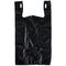 Plastik Grocery T Shirt Bag Plain Black 12 X 6 X 21 (1000ct, Black), Bahan HDPE