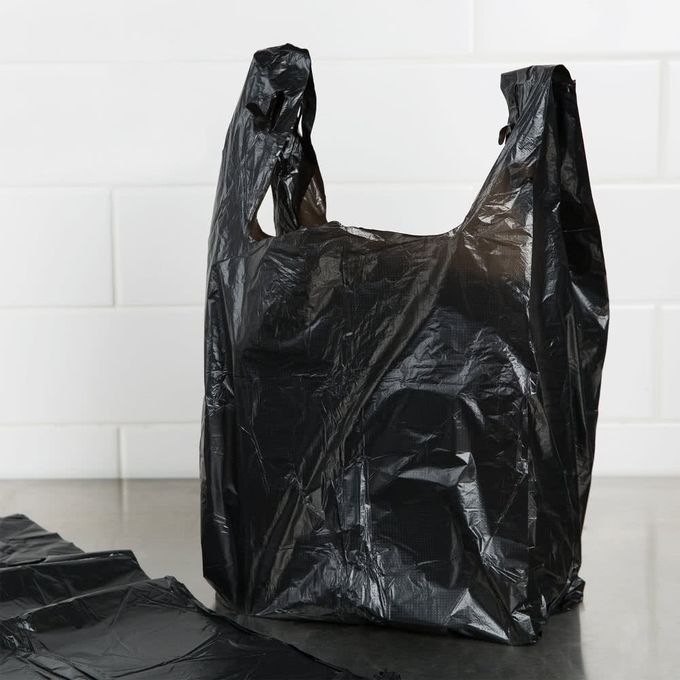 Plastik Grocery T Shirt Bag Plain Black 12 X 6 X 21 (1000ct, Black ...