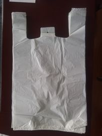 400 + 190 * 650mm 16mic White Plastic T-Shirt Shopping Bag - 500 / Case, Bahan HDPE