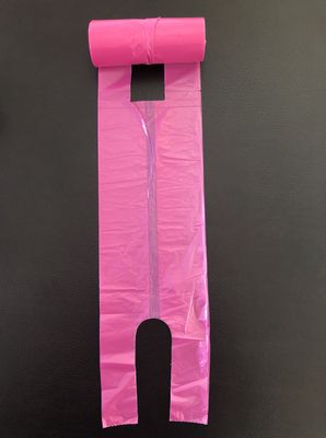 Tas Belanja T Shirt Di Roll Kantor Dan Penggunaan Di Rumah, Merah Muda Dan Ungu, Tempat Sampah Meja